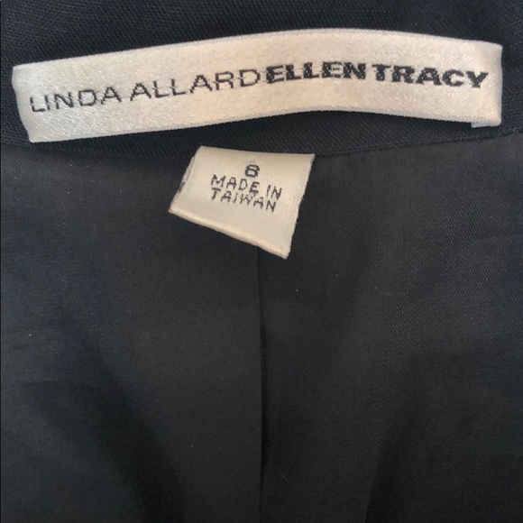 Linda Allard Ellen Tracy Black Jacket Blazer 8 - Picture 2 of 5
